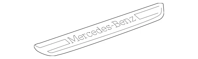 2056801911 - Interior Equipment: Cover Rail for Mercedes-Benz: C43 AMG, C63 AMG, C63 AMG S Image