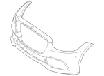 22388519049999 - Body: Bumper Cover for Mercedes-Benz Image
