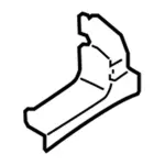 CK4Z61025A01C - Body: Windshield Pillar Reinforced Reinforcement for Ford: E-Transit, Transit-150, Transit-250, Transit-350, Transit-350 HD Image