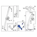 PC3Z2660044AA - Electrical: Outer Buckle for Ford Image
