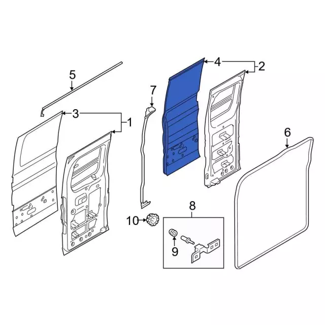 Door Interior Trim Panel - Ford (MK4Z-6023942-BB)