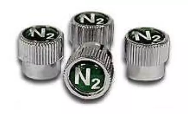 Styled Valve Caps - Nitrogen N2 Logo - Jaguar (C2D25249)