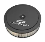120212 - : GM Muscle Series Air Cleaner - Satin Black Machined for Holley Image