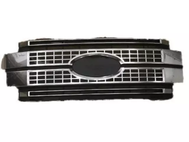 17 Super Duty F-250 F-350 F-450 F-550 OEM Ford XTRA Chrome Grille without Emblem - Ford (HC3Z-8200-CC)