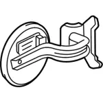 3W7Z54405A26AA - Body: Fuel Door for FORD Image