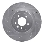 63111023L - : DFC Brake Rotor - Drilled and Slotted - Silver for DYNAMIC FRICTION Image