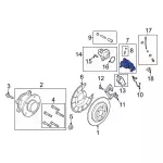 NX6Z2553B - Brakes: Caliper for Ford: Bronco Sport, Escape | Lincoln: Corsair Image