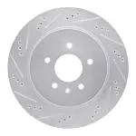 63146020L - : DFC Brake Rotor - Drilled and Slotted - Silver for DYNAMIC FRICTION Image