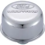 302220 - : Ford Mustang Logo Air Breather Cap-Chrome for Ford Performance Parts Image