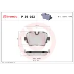 P36032 - : PRIME Low-Met Brake Pad Set for Brembo Image