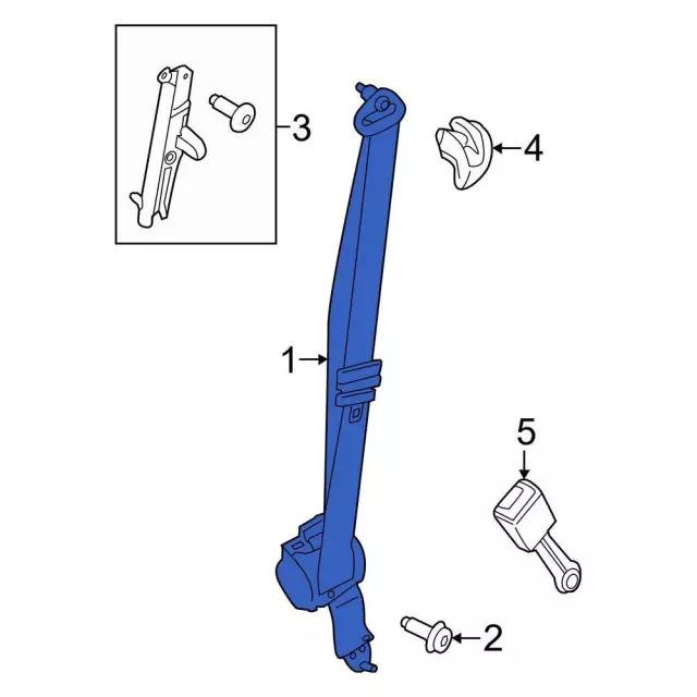 LK4Z14611B09AC - : Seat Belt Lap And Shoulder Belt for Ford: E-Transit, Transit-150, Transit-250, Transit-350, Transit-350 HD Image