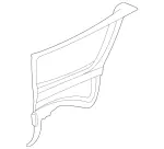 21569096258H64 - Body: Lower Quarter Trim for Mercedes-Benz Image