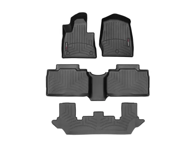 441575124 - Accessories: Black FloorLiner™ DigitalFit®, Front, 2nd Row &amp; 3rd Row for WeatherTech Image