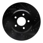 63354057R - : DFC Brake Rotor - Drilled and Slotted - Black for DYNAMIC FRICTION Image