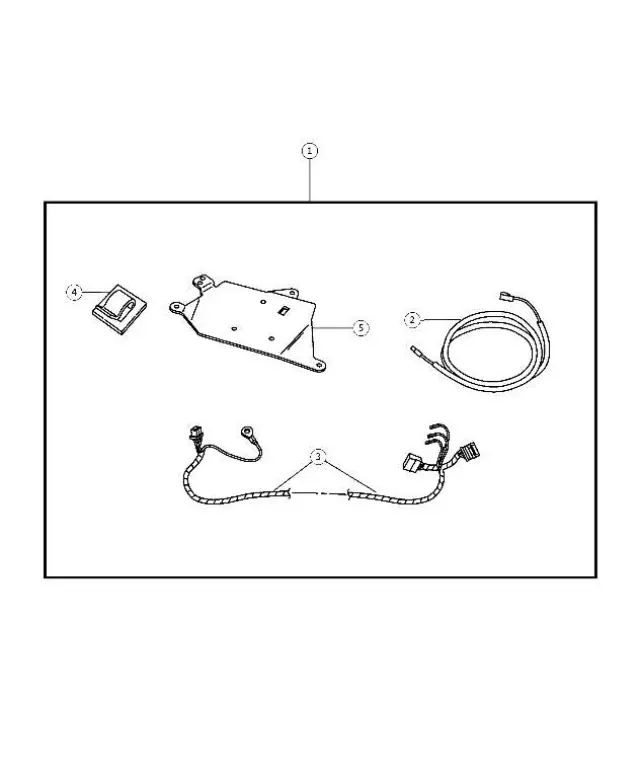 Satellite Receiver Install Kit - Mopar (82209500AC)