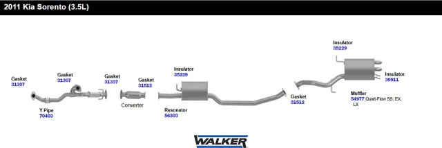 31512 - Gaskets: Exhaust Pipe Flange Gasket for Walker Exhaust Image