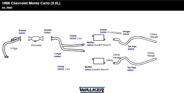 35125 - Exhaust: Exhaust System Hanger Universal Steel Hanger, Hanger Length 3.5 Inch for Walker Exhaust Image