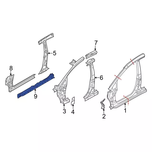 AE8Z5410117A - Body: Rocker Reinforced for Ford: Fiesta Image