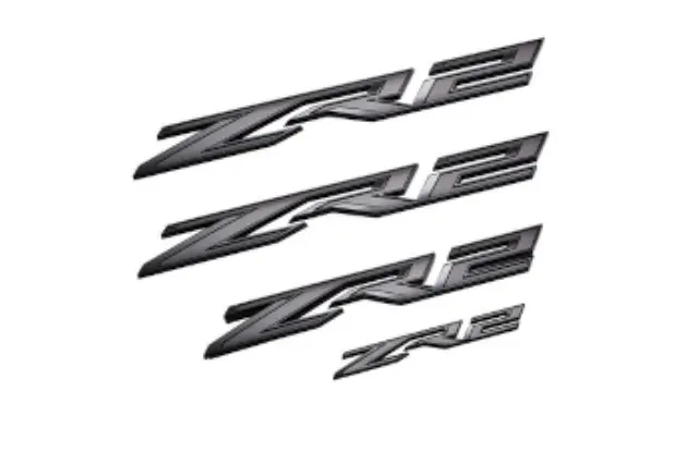 86539790 - Exterior: Exterior Emblem Kit, ZR2, Black for GM Image