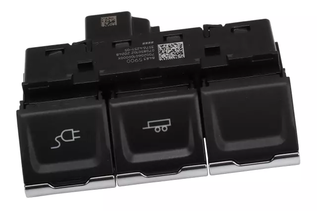 84835900 - : Jet Black Passenger Side Side Instrument Panel Center Accessory Function Switch for Chevrolet: Silverado 1500, Silverado 1500 LTD, Silverado 2500 HD, Silverado 3500 HD | GMC: Sierra 1500, Sierra 1500 Limited, Sierra 2500 HD, Sierra 3500 HD Image