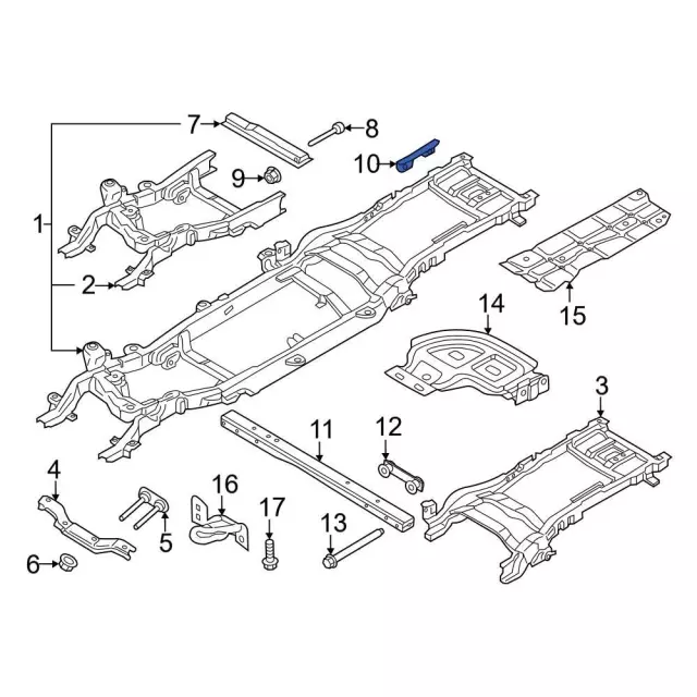 PC3Z5L028C - Body: Side Plate for Ford: F-250 Super Duty, F-350 Super Duty, F-450 Super Duty Image