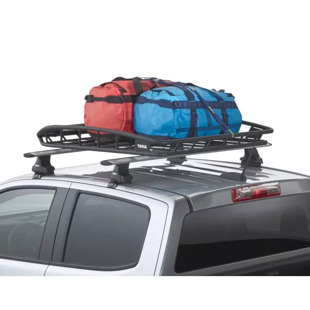 19331872 - Cargo Management: Roof Luggage Carrier for Buick: Enclave, Encore, Encore GX, Envision, Regal Sportback, Regal TourX | Cadillac: CTS, Escalade, Escalade ESV, SRX, XT4, XT5, XT6, XTS | Chevrolet: Avalanche, Blazer, Bolt EUV, Bolt EV, Colorado, Equinox, Silverado 1500, Silverado 1500 LTD, Silverado 2500 HD, Silverado 3500 HD, Silverado EV, Sonic, Suburban, Suburban 1500, Suburban 2500, Suburban 3500 HD, Tahoe, Trailblazer, Traverse, Trax | GMC: Acadia, Acadia Limited, Canyon, Sierra 1500, Sierra 1500 Limited, Sierra 2500 HD, Sierra 3500 HD, Terrain, Yukon, Yukon XL, Yukon XL 1500, Yukon XL 2500 Image