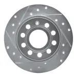 63174033L - : DFC Brake Rotor - Drilled and Slotted - Silver for DYNAMIC FRICTION Image