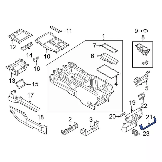 RL3Z1504608DB - Body: Upper Trim for Ford Image