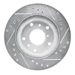 63180016L - : DFC Brake Rotor - Drilled and Slotted - Silver for DYNAMIC FRICTION Image