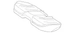 2239202201 - Rear Seat: Padding, Rr Seat Cushion for Mercedes-Benz: 350SD, S500, S63 AMG E Performance Image