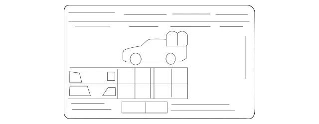 2185841615 - Tools and Accessories: Info Label, Tire Pressure for Mercedes-Benz: CLS550 Image image