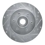 63140073R - : DFC Brake Rotor - Drilled and Slotted - Silver for DYNAMIC FRICTION Image