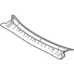 8A5Z5402228AA - : Cowl Grille for Lincoln: MKS Image