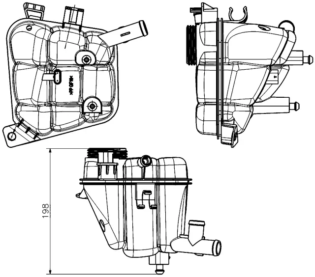 CRT231000S - Cooling Systems: Behr Engine Coolant Reservoir for Behr Image