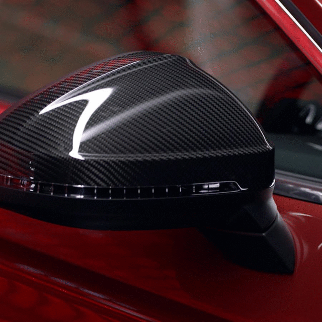 8Y1072531B3Q0 - Exterior: Matte Carbon Fiber Mirror Cap, Left for Audi: A3, A3 Quattro, RS3, S3 Image