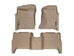 4508112 - : Tan FloorLiner™ DigitalFit®, Front &amp; 2nd Row for WeatherTech Image