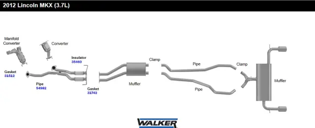 54982 - : Exhaust Pipe for Walker Exhaust Image
