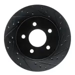 63354021R - : DFC Brake Rotor - Drilled and Slotted - Black for DYNAMIC FRICTION Image