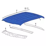 LC3Z2650202D - Body: Roof Panel for Ford: F-250 Super Duty, F-350 Super Duty, F-450 Super Duty Image