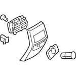 BT4Z78045E24AA - Body: Rear Panel Trim for Ford: Edge Image