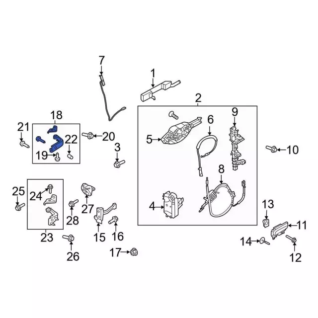 FL3Z1622800C - Body: Upper Hinge for Ford Image