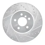 63131106R - : DFC Brake Rotor - Drilled and Slotted - Silver for DYNAMIC FRICTION Image