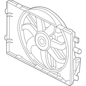 DG1Z8C607K - Cooling System: Engine Cooling Fan Assembly for Ford Image