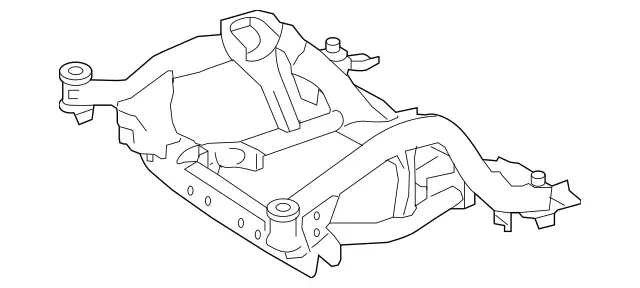 1663302300 - Front-End Assembly, Front Panel: Suspension Subframe for Mercedes-Benz: GL450, GL550, GLE350, GLE400, GLE550e, GLS450, GLS550, ML350, ML400, ML550 Image image