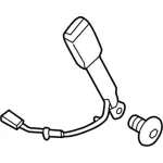 DG9Z5461203AAL - : Buckle End for Ford: Fusion | Lincoln: MKX, MKZ, Nautilus Image