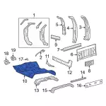 F81Z2511000FA - Body: Floor Pan for Ford: F-250 Super Duty, F-350 Super Duty, F-450 Super Duty, F-550 Super Duty Image