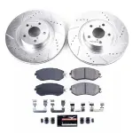 K6082 - : Z23 Daily Driver Carbon-Fiber Ceramic Brake Pad and Drilled &amp; Slotted Rotor Kit for PowerStop Image