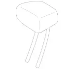 25797007008U01 - Body: Headrest, Center for Mercedes-Benz Image