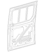9107304001 - Body: Door Shell for Mercedes-Benz: Sprinter 1500, Sprinter 2500, Sprinter 3500, Sprinter 3500XD, Sprinter 4500 Image
