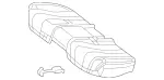 2229200350 - Rear Seat Bench: Padding, Rr Seat Cushion for Mercedes-Benz Image